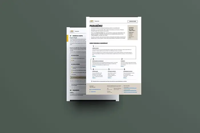 Projeto Legal Design Chevrolet - Contrato de Consórcio redesenhado pela Vitta