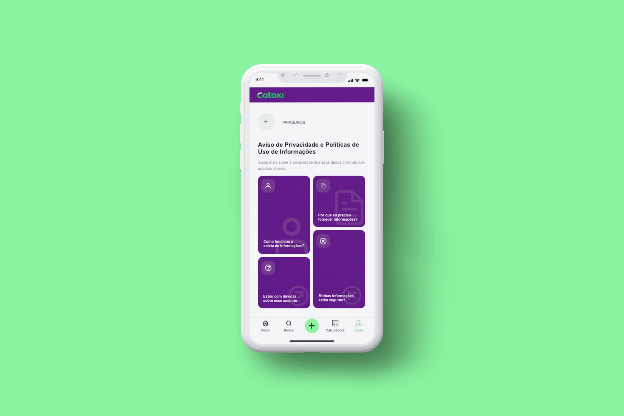 Cataki - Política de Privacidade – APP 3
